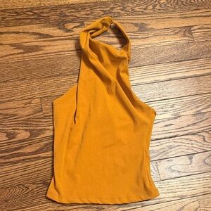 Zara Mustard Halter Neck Tank Top
